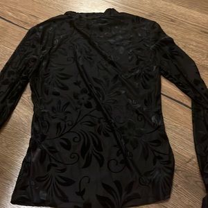 Long sleeve mesh turtleneck